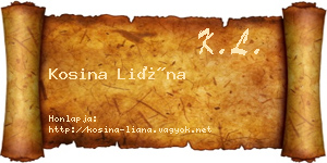 Kosina Liána névjegykártya